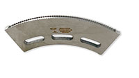 7.660 Inch (in) Length Elongated Hole Trail Knife Radius Behind Tip Serrated Male Slotter