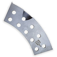 10 Hole and 9 Inch (in) Serrated Male Slotter with Tip and Bevel